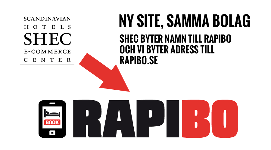 Ny site, samma bolag. Shec byter namn till RapiboOCh vi byter adress till rapibo.se